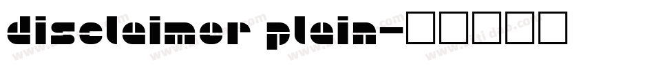 Disclaimer Plain字体转换